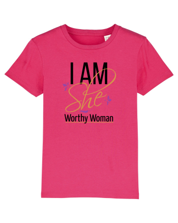 I AM SHE Worthy Woman Raspberry