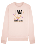 I AM SHE Worthy Woman Bluză mânecă lungă Unisex Rise