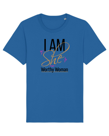 I AM SHE Worthy Woman Royal Blue