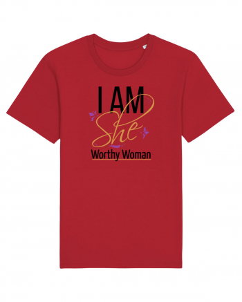 I AM SHE Worthy Woman Red