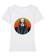 Detective Beagle Tricou mânecă scurtă guler larg fitted Damă Expresser