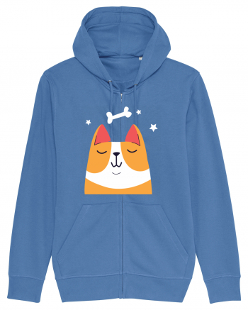 Dreaming Kawaii Dog Bright Blue