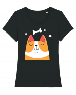 Dreaming Kawaii Dog Tricou mânecă scurtă guler larg fitted Damă Expresser