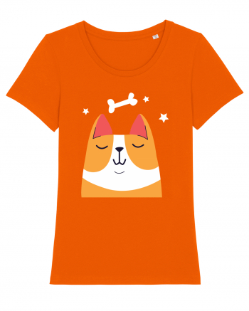 Dreaming Kawaii Dog Bright Orange