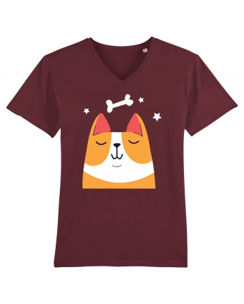 Dreaming Kawaii Dog Burgundy