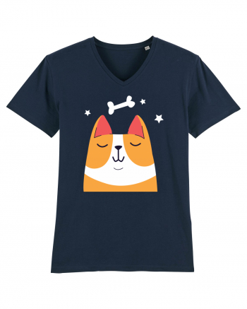 Dreaming Kawaii Dog French Navy