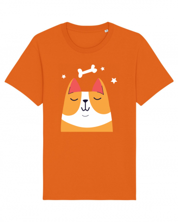 Dreaming Kawaii Dog Bright Orange