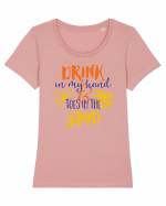 Drink In My Hand Toes In The Sand Tricou mânecă scurtă guler larg fitted Damă Expresser
