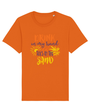 Drink In My Hand Toes In The Sand Bright Orange