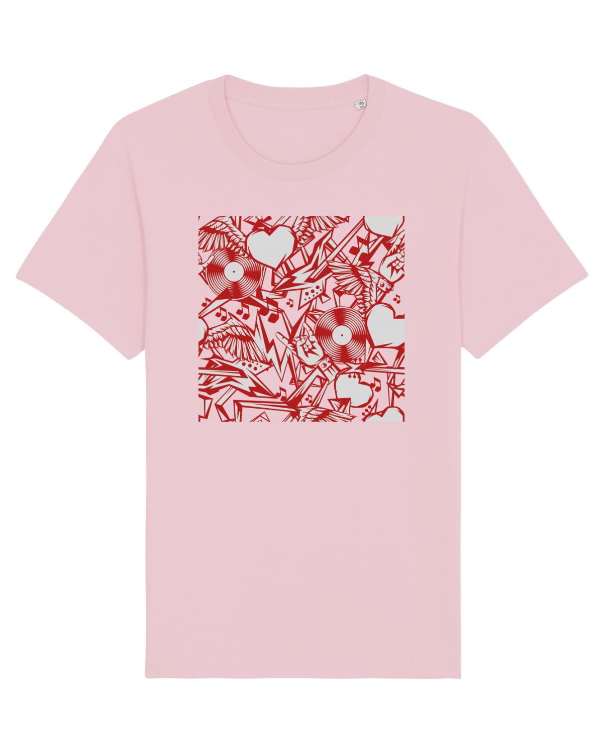 Tricou mânecă scurtă Unisex Rocker Cotton Pink