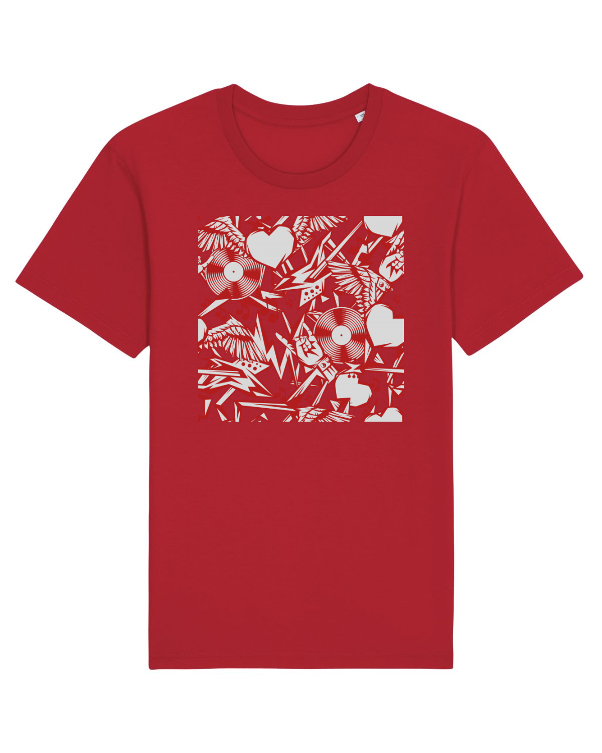 Tricou mânecă scurtă Unisex Rocker Red