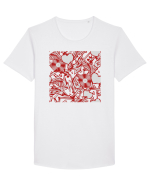Rock Music Lover Tricou mânecă scurtă guler larg Bărbat Skater