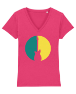 Rock Music Lover Tricou mânecă scurtă guler V Damă Evoker