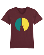 Rock Music Lover Tricou mânecă scurtă guler V Bărbat Presenter