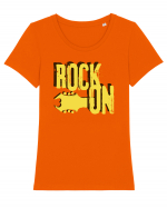 Rock On Tricou mânecă scurtă guler larg fitted Damă Expresser