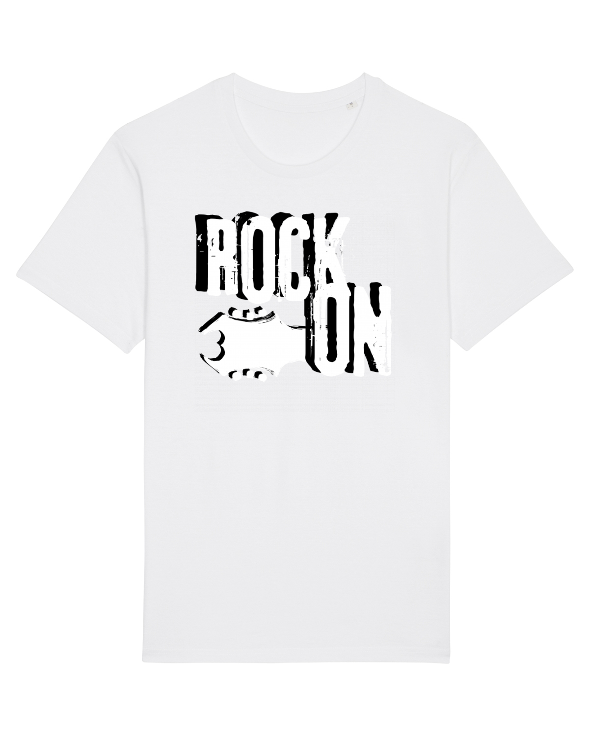 Tricou mânecă scurtă Unisex Rocker White