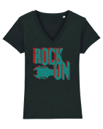 Rock Music Lover Tricou mânecă scurtă guler V Damă Evoker