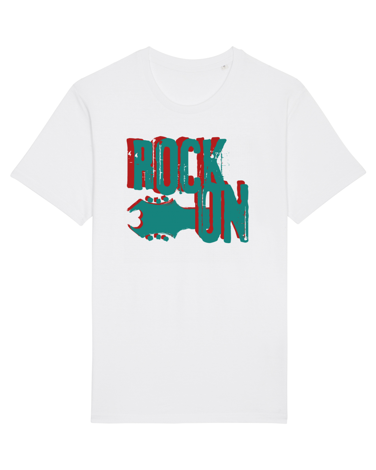 Tricou mânecă scurtă Unisex Rocker White