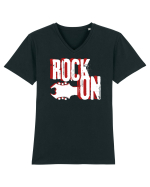 Rock Music Lover Tricou mânecă scurtă guler V Bărbat Presenter
