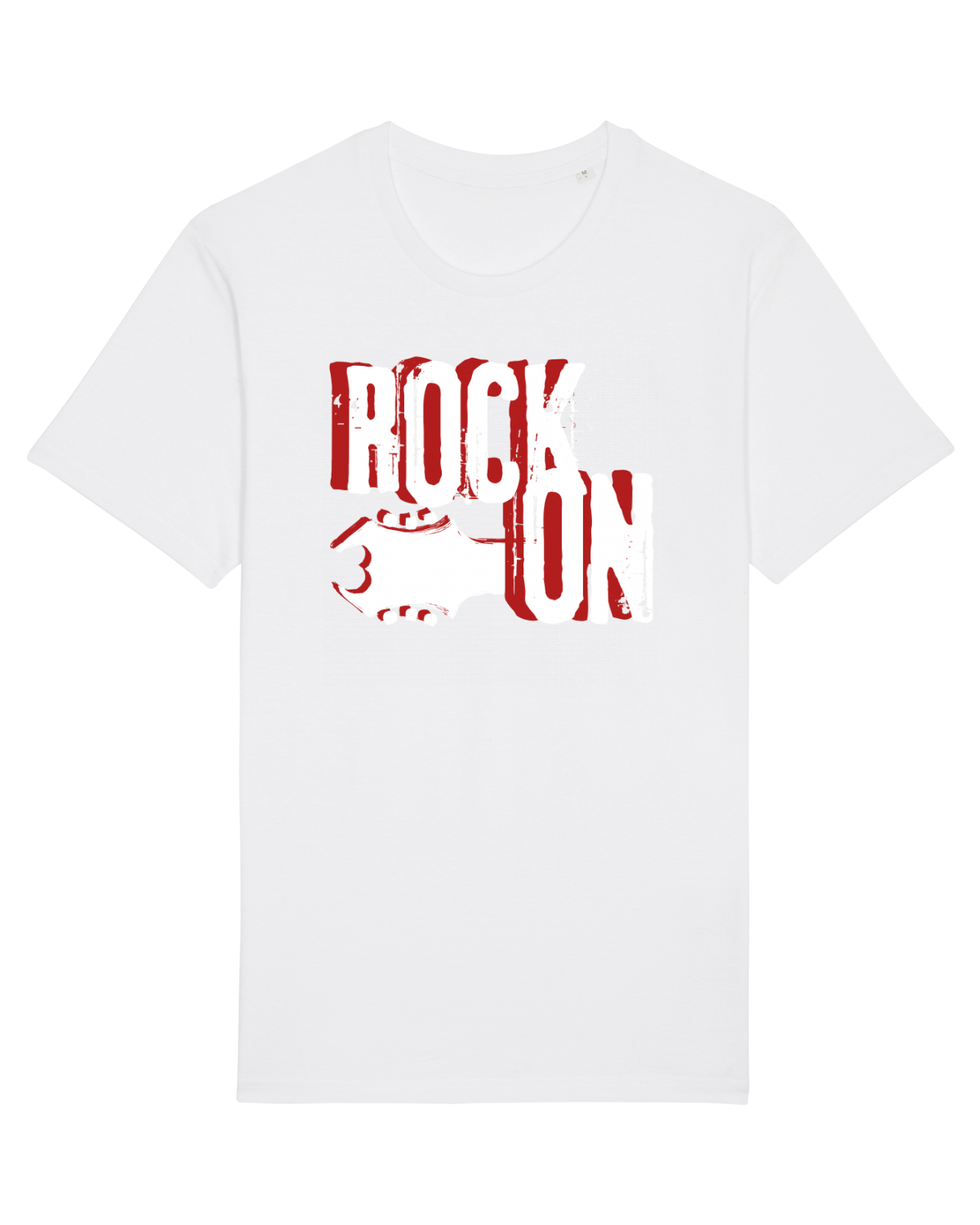 Tricou mânecă scurtă Unisex Rocker White