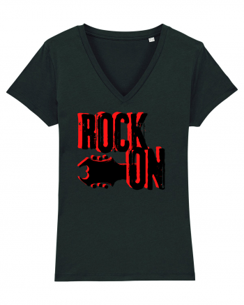 Rock Music Lover Tricou mânecă scurtă guler V Damă Evoker