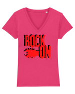 Rock Music Lover Tricou mânecă scurtă guler V Damă Evoker
