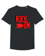 Rock Music Lover Tricou mânecă scurtă guler larg Bărbat Skater