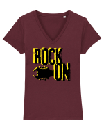 Rock Music Lover Tricou mânecă scurtă guler V Damă Evoker