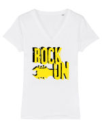 Rock Music Lover Tricou mânecă scurtă guler V Damă Evoker