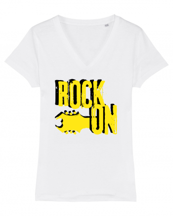 Rock Music Lover Tricou mânecă scurtă guler V Damă Evoker