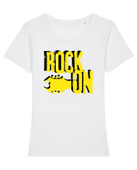 Rock Music Lover Tricou mânecă scurtă guler larg fitted Damă Expresser