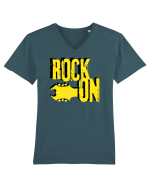 Rock Music Lover Tricou mânecă scurtă guler V Bărbat Presenter