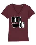 Rock Music Lover Tricou mânecă scurtă guler V Damă Evoker