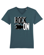 Rock Music Lover Tricou mânecă scurtă guler V Bărbat Presenter