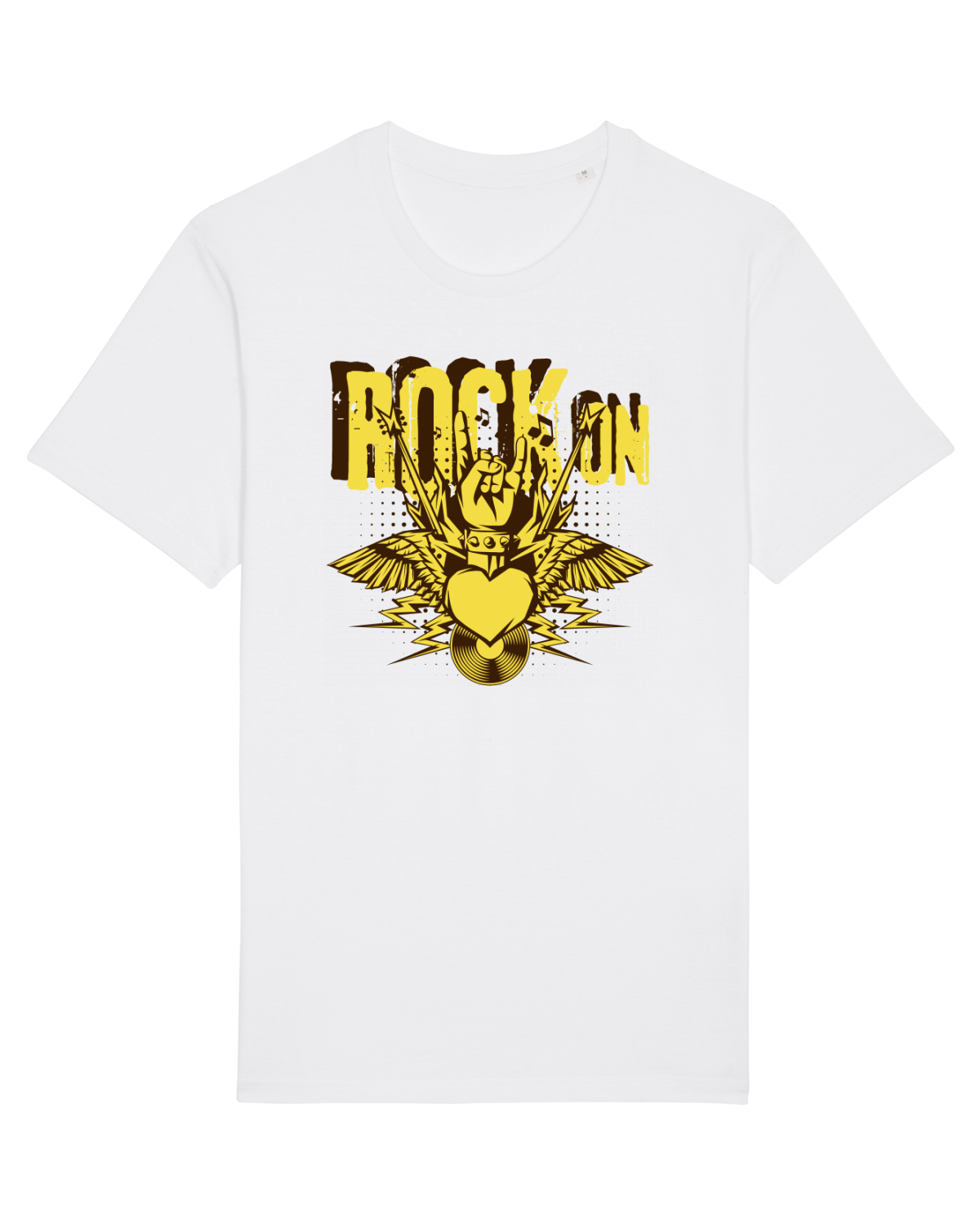 Tricou mânecă scurtă Unisex Rocker White