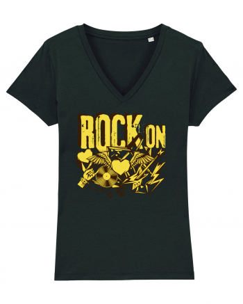 Rock And Roll Lover Tricou mânecă scurtă guler V Damă Evoker