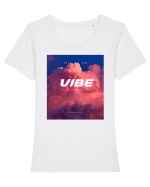 It's ok to vibe by yourself Tricou mânecă scurtă guler larg fitted Damă Expresser