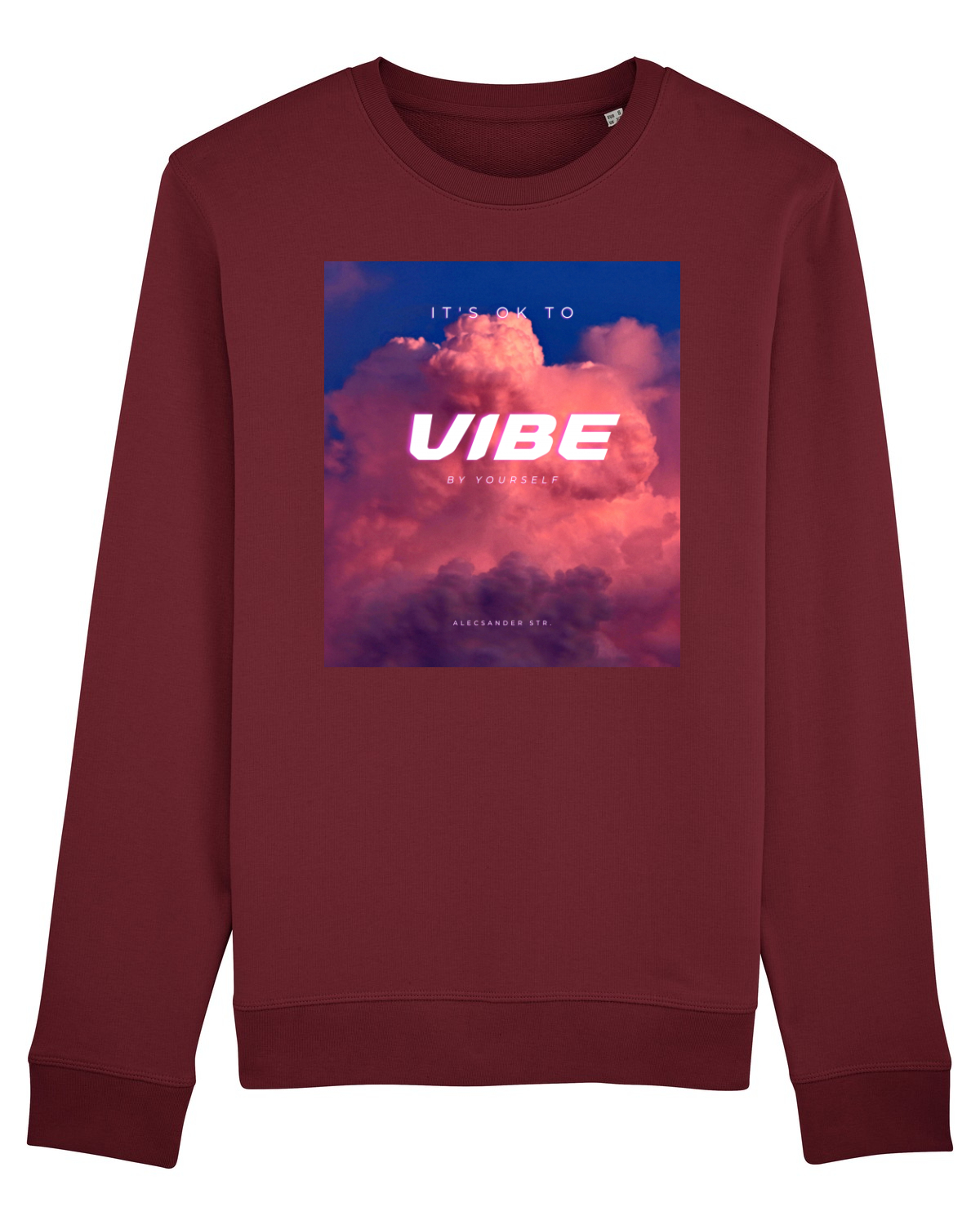 Bluză mânecă lungă Unisex Rise Burgundy