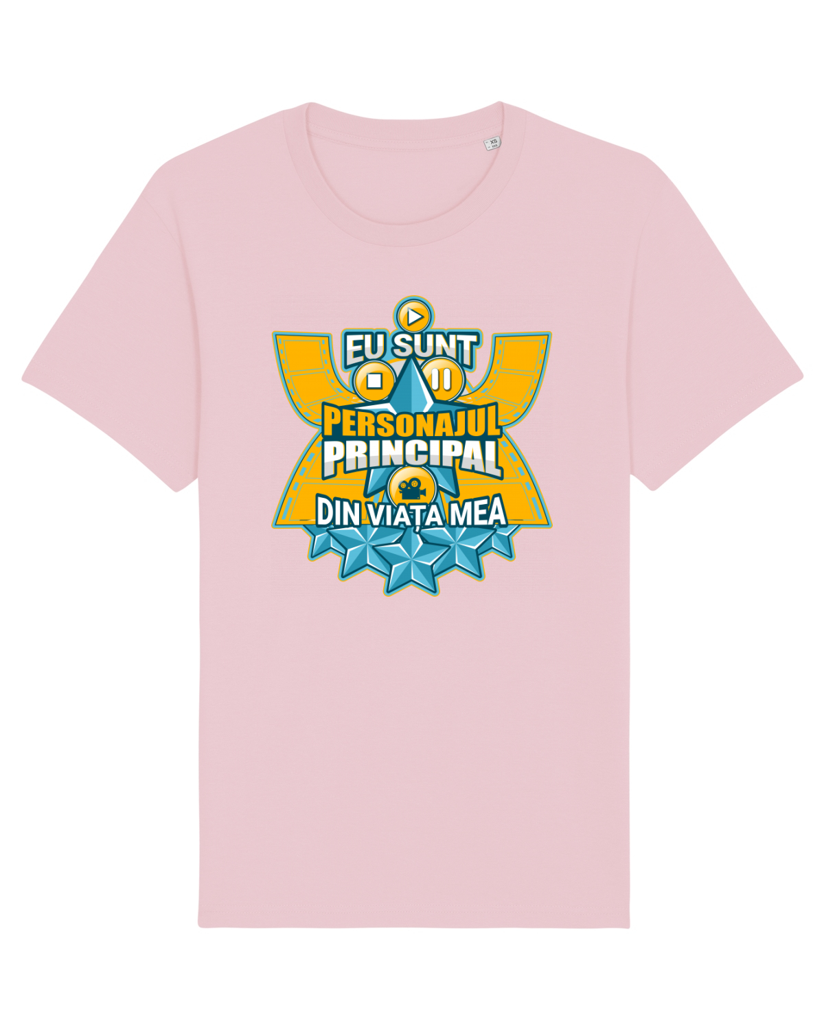 Tricou mânecă scurtă Unisex Rocker Cotton Pink
