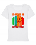 Pentru Iubitorii De Football  Tricou mânecă scurtă guler larg fitted Damă Expresser