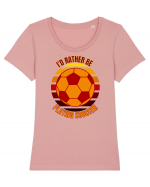 Pentru Iubitorii De Football  Tricou mânecă scurtă guler larg fitted Damă Expresser