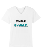 Inhale exhale Tricou mânecă scurtă guler V Bărbat Presenter