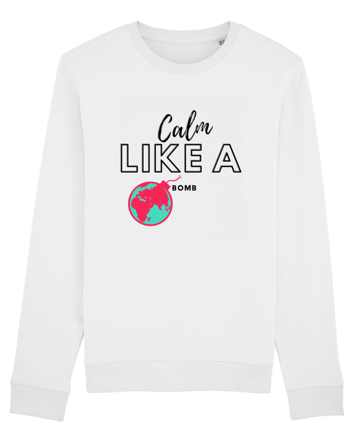Bluză mânecă lungă Unisex Rise White
