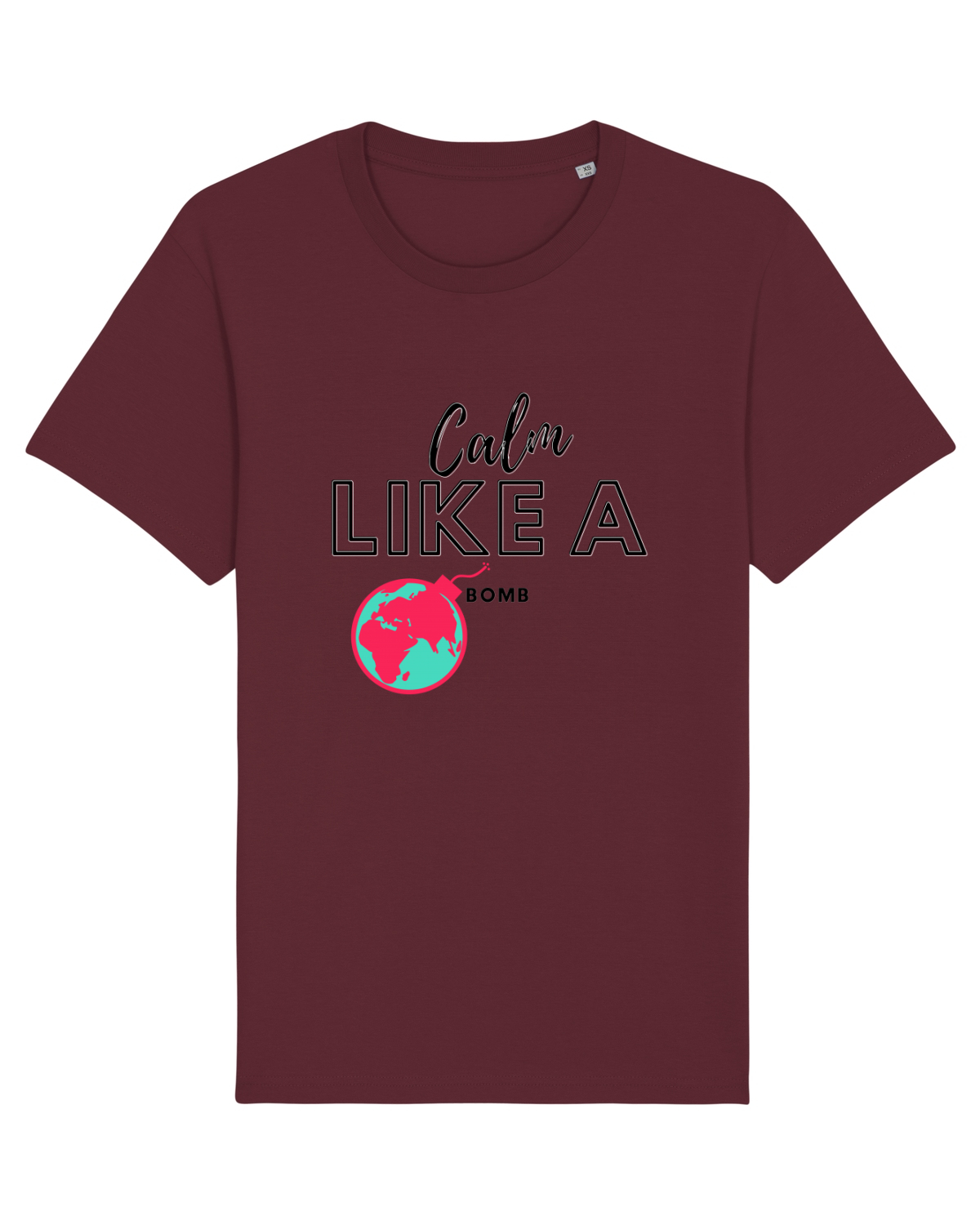 Tricou mânecă scurtă Unisex Rocker Burgundy