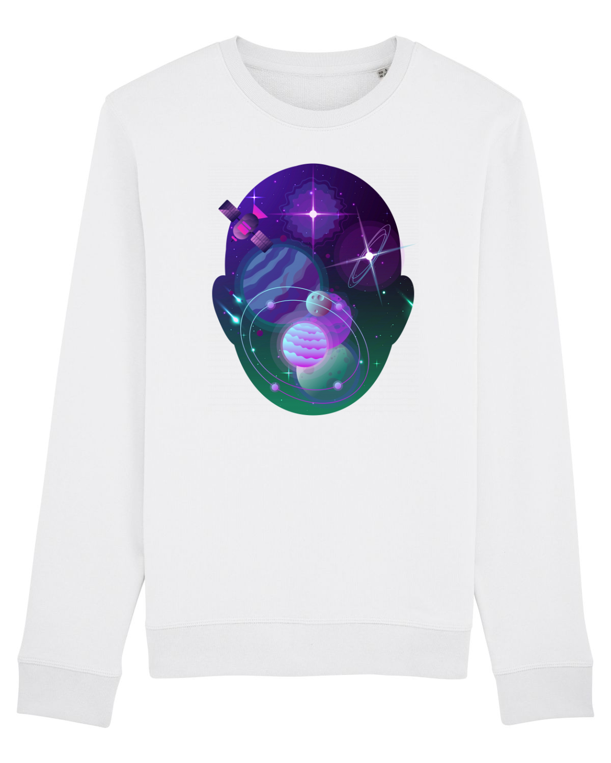 Bluză mânecă lungă Unisex Rise White