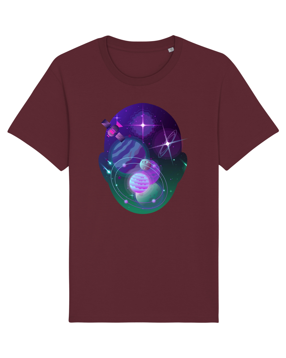Tricou mânecă scurtă Unisex Rocker Burgundy