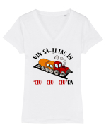 CIU-CIU-CIUda Tricou mânecă scurtă guler V Damă Evoker