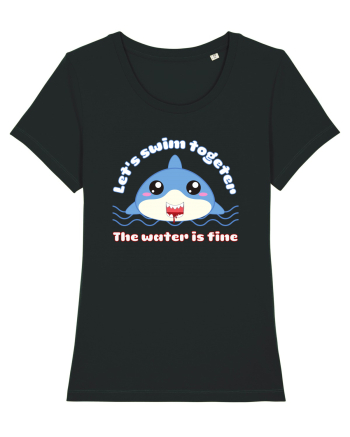Funny Kawaii Shark Black