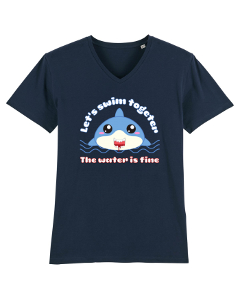 Funny Kawaii Shark French Navy
