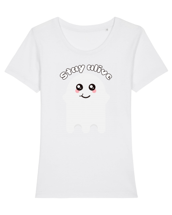 Funny Kawaii Ghost White